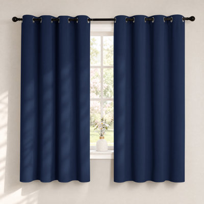 Blackout Curtains for Bedroom/Living Room Parkview Room Darkening Grommet Modern Drapes