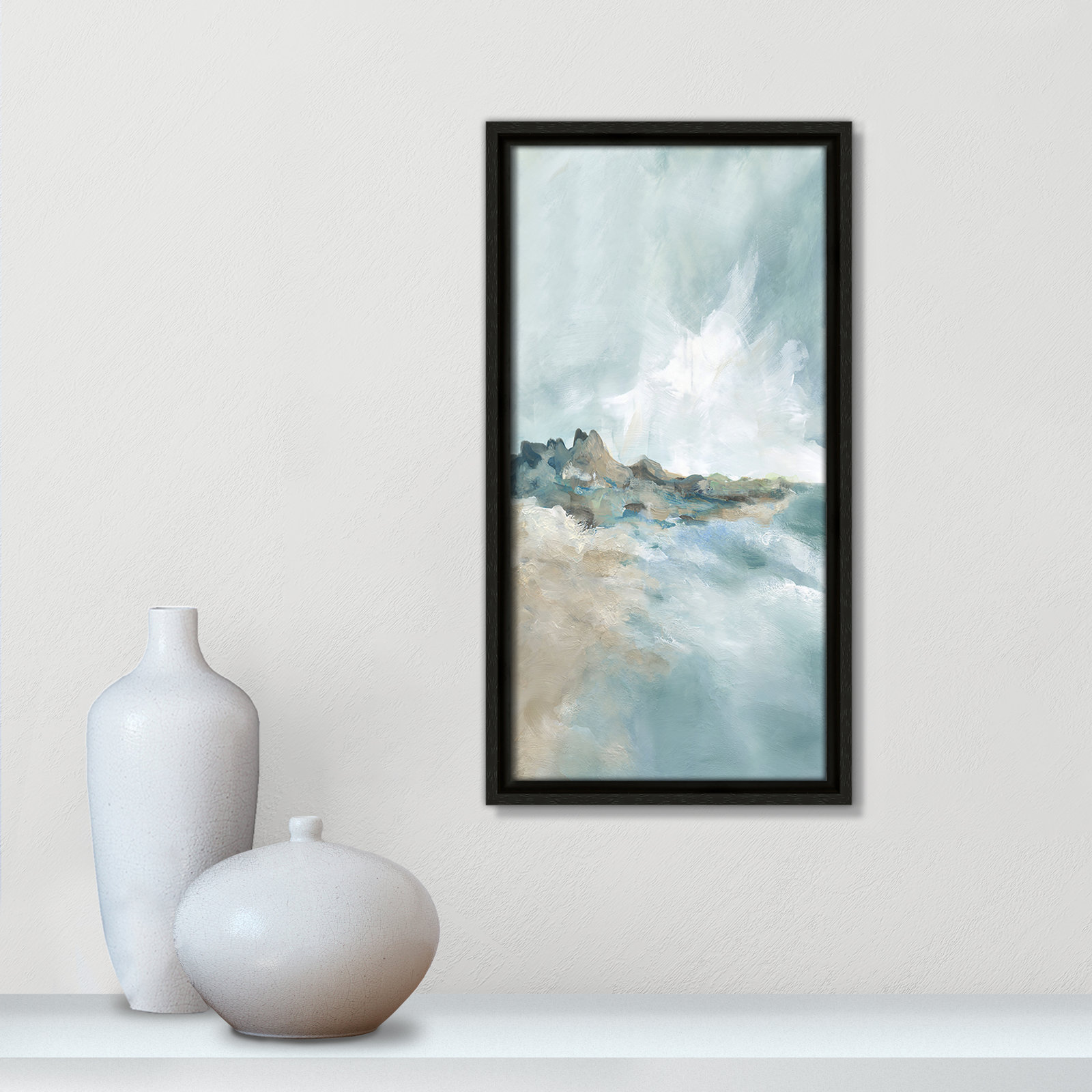 Coralie "Sandpoint" Print by Carol Robinson, 17.5" H x 9.5" W, Espresso