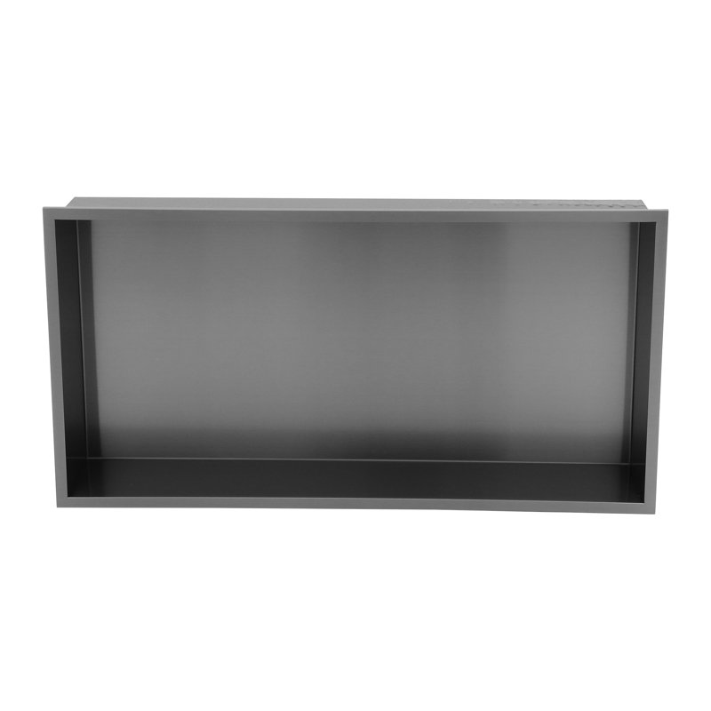 Niche murale en acier inoxydable, Noir mat