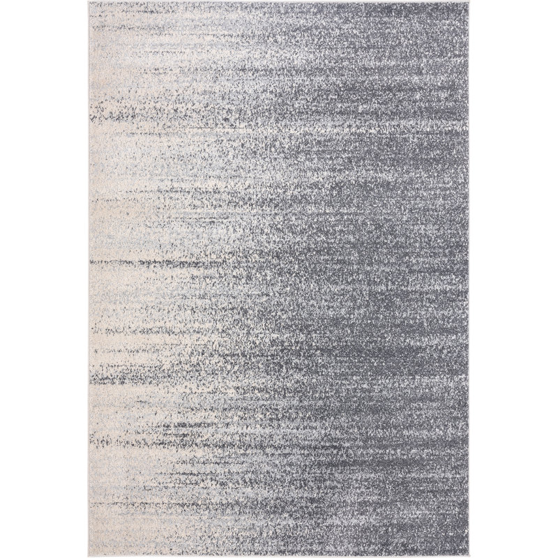 Tapis gris à motif abstrait Sumter, Rectangle 4 pi x 6 pi