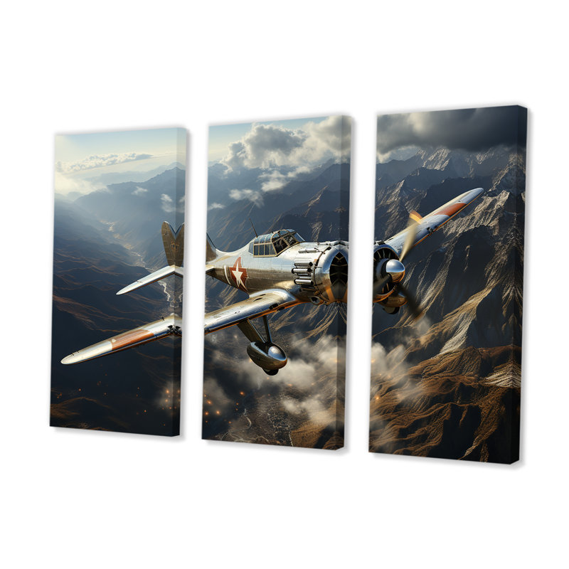 An Action Blur Plane In Flight I - Avion, impression d'art mural, H 40 po x l 60 po