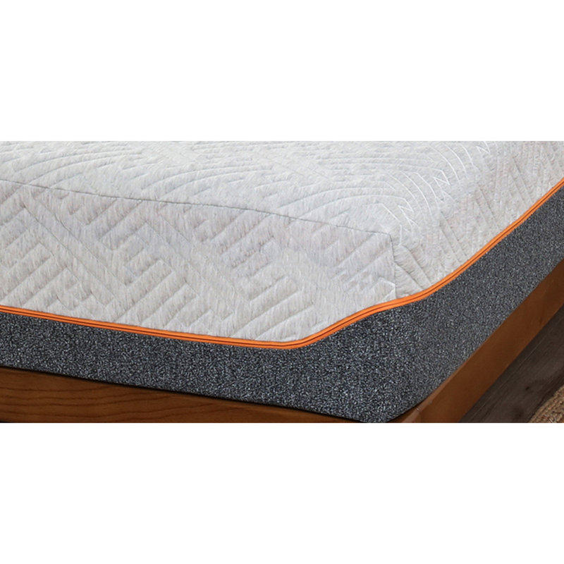 Grand matelas moyen 11,5 po - gris anthracite pour la fraîcheur, blanc tout confort avec mousse à mémoire de forme, ferme