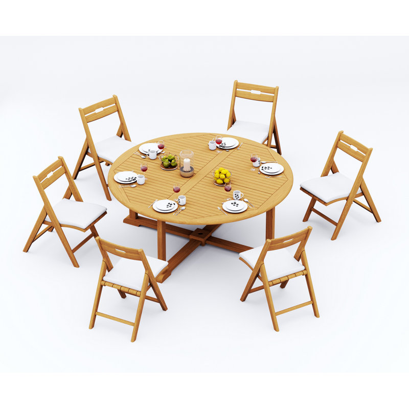 Surfliner Outdoor - Piece Teak Dining Set, 6