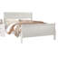 Lit simple blanc - Design élégant en pin massif, placage de gomme et panneaux de particules. Courbes gracieuses. Sommier à lattes bas. Sans espace de rangement. Profondeur : 104 cm ; largeur : 216 cm ; hauteur : 119 cm. Poids : 21 kg. Fabrication élégante.