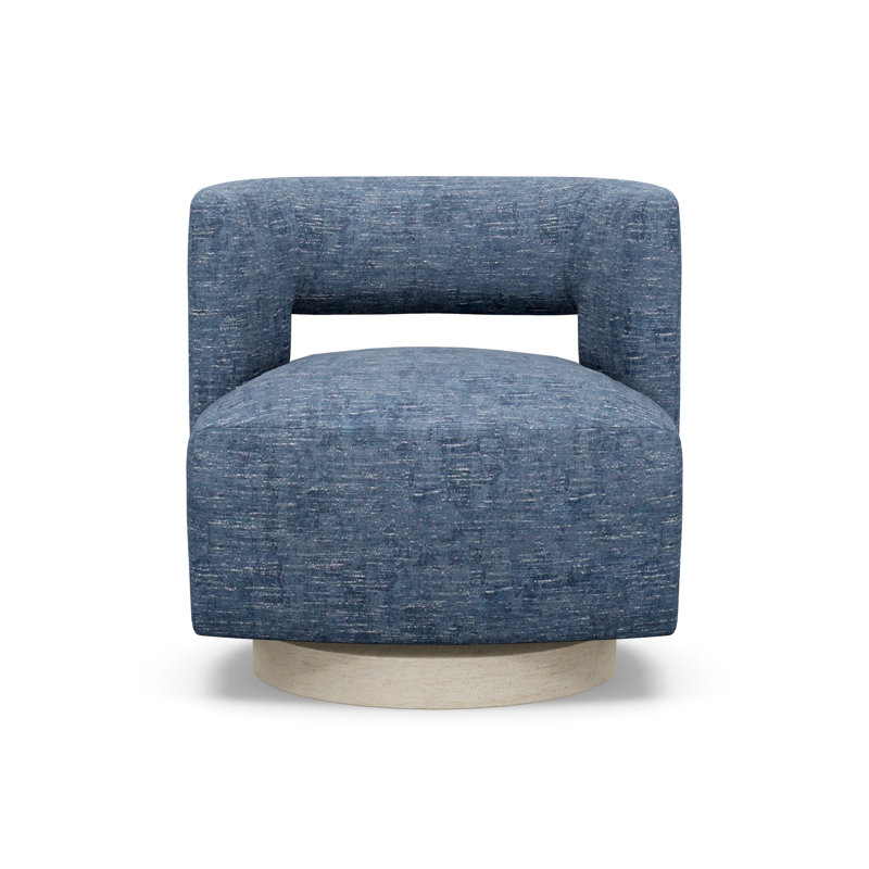 Crystle Swivel Barrel Chair, 9637-51, Sandstone