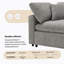 Modern Modular Cloud Sofa Bed, 6 Seat Chenille Sectional Couch with Ottoman, Free Combination-148926209