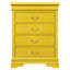 Commode 4 tiroirs, jaune