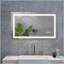 Miroir de salle de bain à DEL avec avant et rétroéclairage, anti-buée, mémoire, 3 couleurs, gradation continue