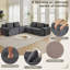 Canapé modulaire modulaire, canapé Cloud modulaire avec siège profond, grand canapé confortable pour le salon, gris-1677402700