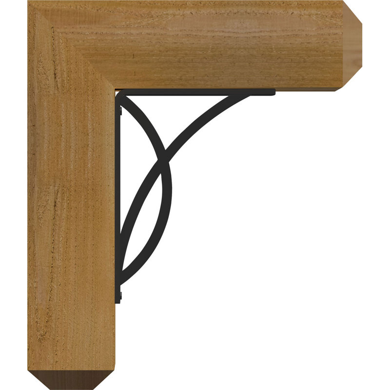 Support simple 4 po Miller, H 16 po x P 14 po, Cèdre rouge de l'Ouest l 4 po x T 2 po (sciage br