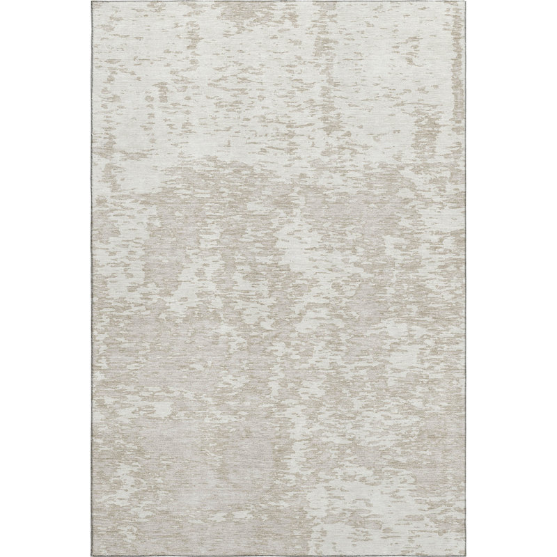 Premium Machine Washable Prisco Ivory Rug, Rectangle 9' x 12'