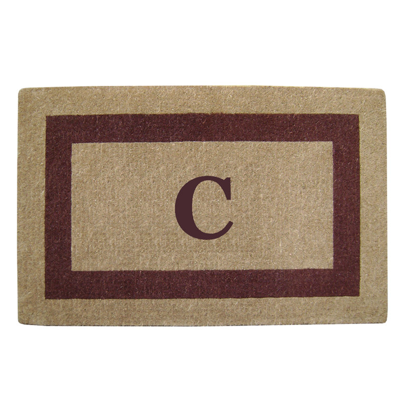 Tapis de porte antidérapant pour l'extérieur, L 22 po x L 36 po, Brun, C