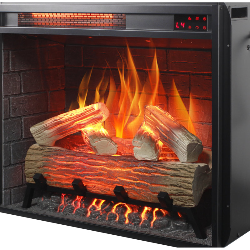 Cheminée électrique /ul avec minuterie et 4 couleurs de flamme, 1500 W, double protection et contrôle de la température