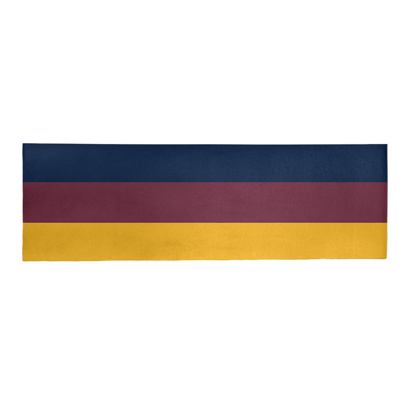 Tapis à rayures or/vin/bleu marine, Tapis de couloir 2 pi 6 po x 8 pi