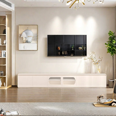 Cream style solid wood TV stand
