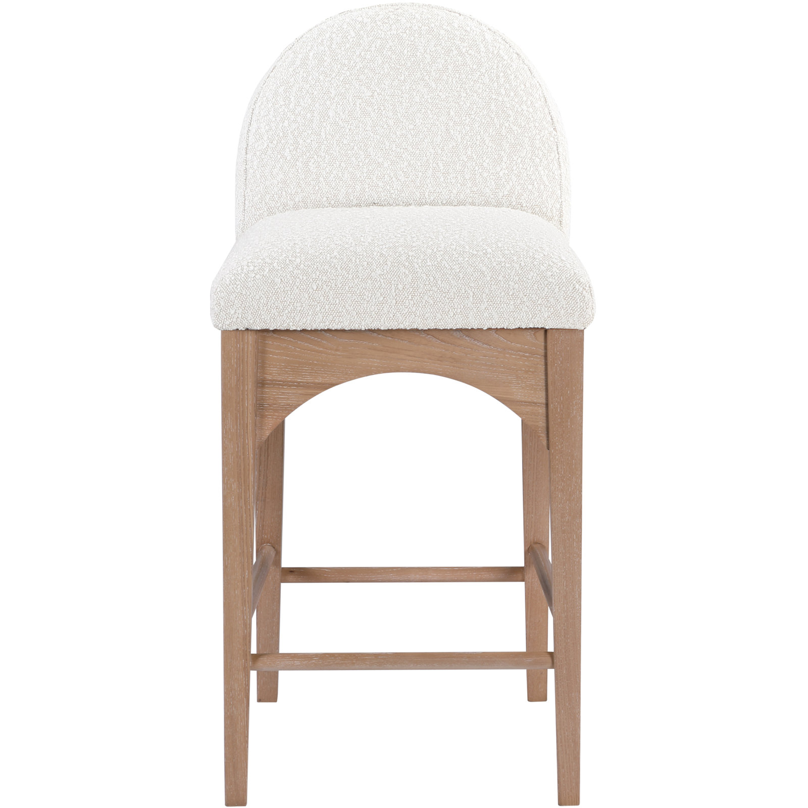 Waldorf 27" Bar Stool, Natural, Cream Chenille