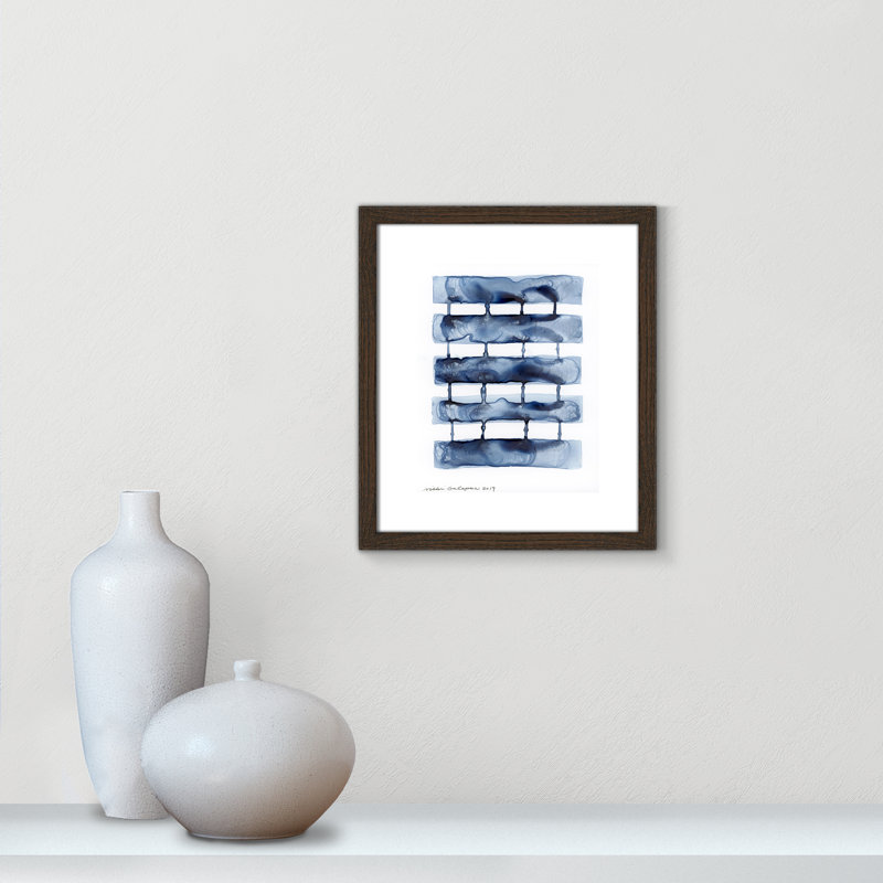 Gareth Stitched Together I by Nikki Galapon - Solid Wood Rectangle Print Single Piece Item on Canvas, 15" H x 13" W x 0.75" D