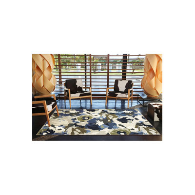 Tapis bleu pastel lavable à la machine
