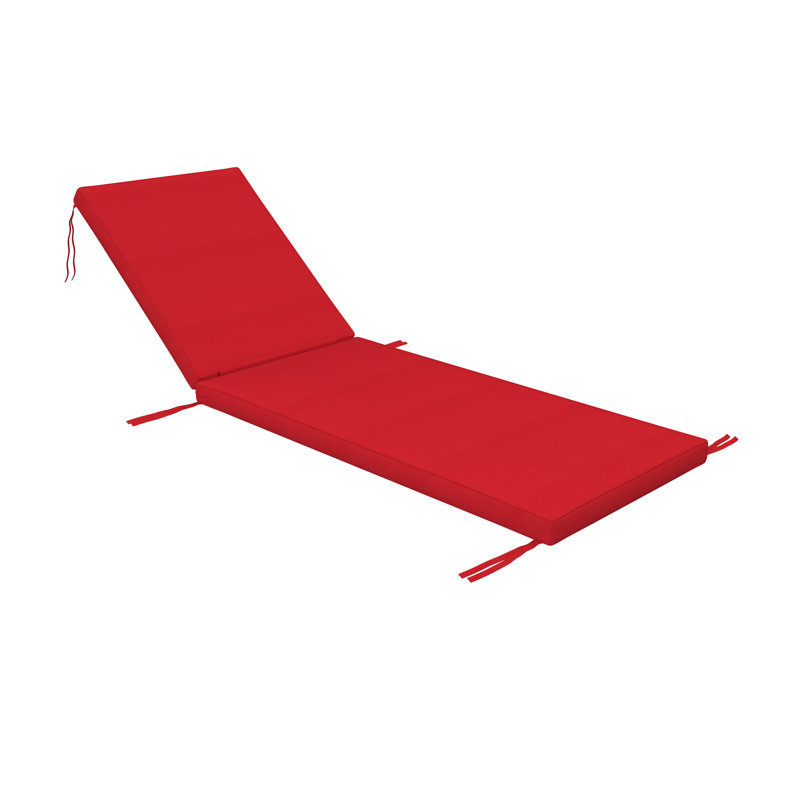 Sunbrella® Outdoor Chaise Cushion, Sunbrella® Canvas Jockey Red, 23" W x 75" D