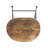 Jael 28 Inch Bar Stool with Mango Wood Saddle Seat, Iron Rod Legs, Brown and Black