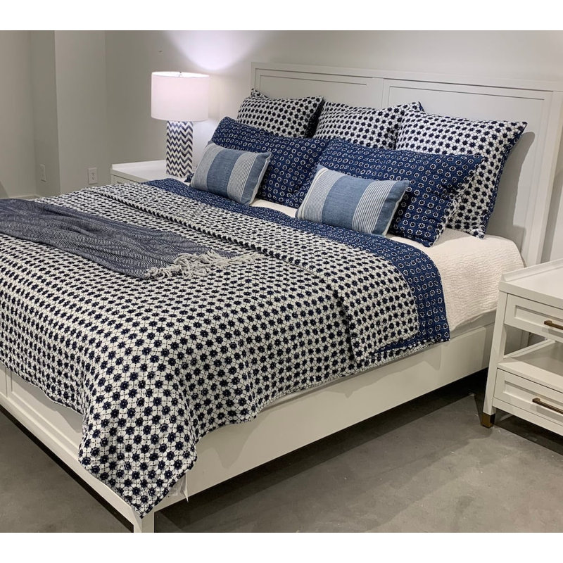 Couette Lunetta, indigo, taille simple, Twin Quilt