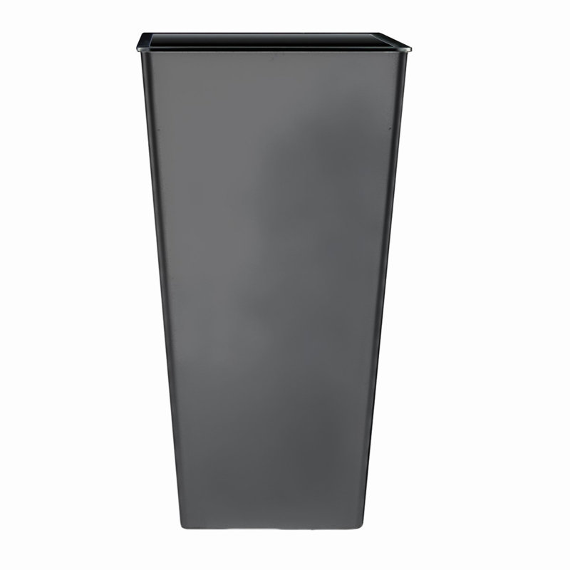 32" H Cascade Square Tall Planter, Warm Gray