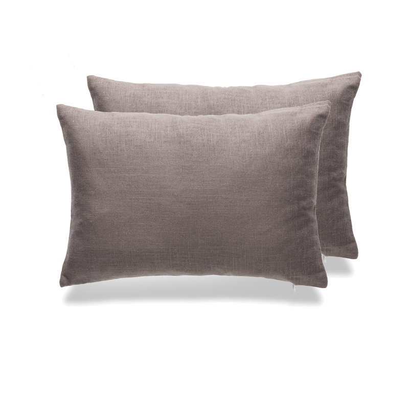 Housse de coussin rectangulaire et insert Tambo - Ensemble de 2, Gris, Housse de coussin seulement - sans coussin