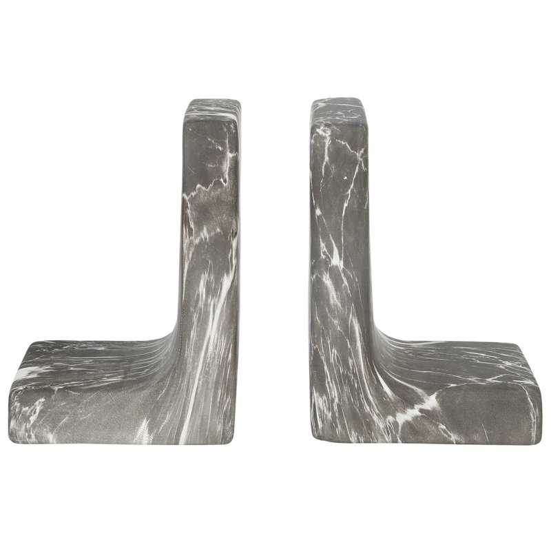 Modern & Contemporary Ceramic Bookends, Grey