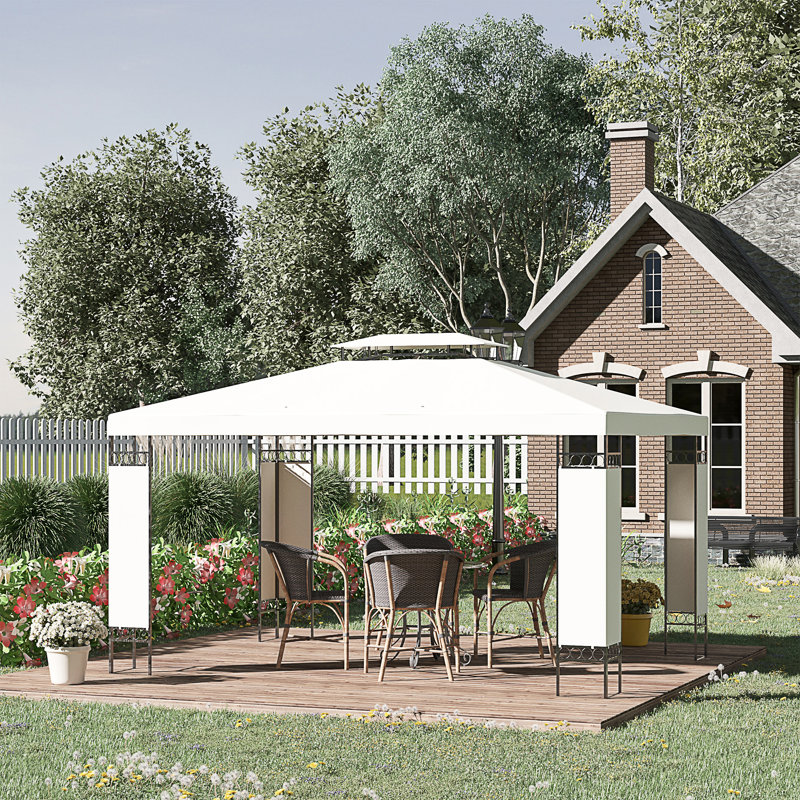 Outsunny 10' X 13' Patio Gazebo, Cream White
