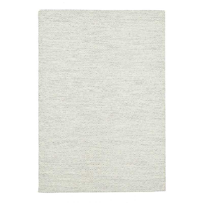 Handmade Rug Made Of Wool In Cream, Rectangle 110 x 170cm