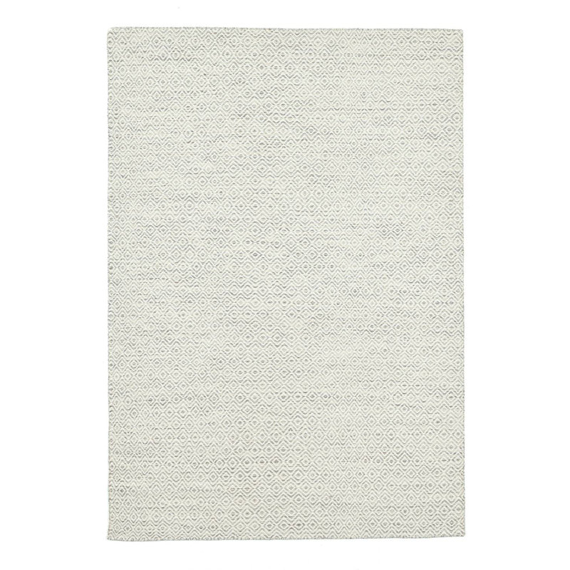 Handmade Rug Made Of Wool In Cream, Rectangle 65 x 130cm