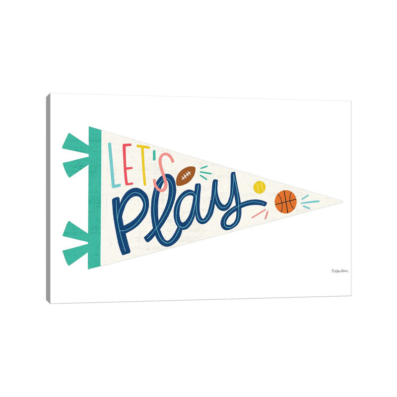 Let's Play Pennant by Kyra Brown - Wrapped Canvas Print, 66.04 cm H x 45.72 cm W x 3.175 cm D
