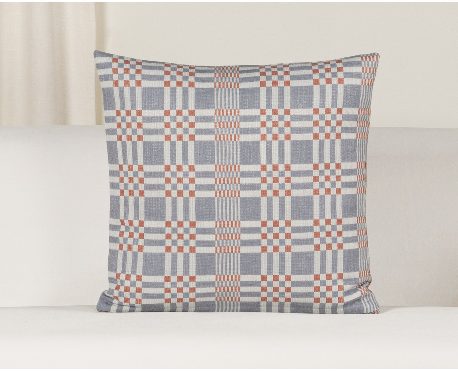 Modular Print Accent Pillow, Polyester, Blue, Square 18"