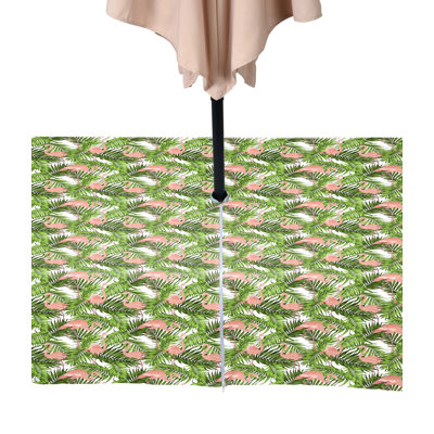 Flamingos in Leaves Water Repellent Tablecloth