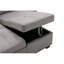 Canapé modulaire 77 po avec rangement et canapé-lit réversible gris de 77 po