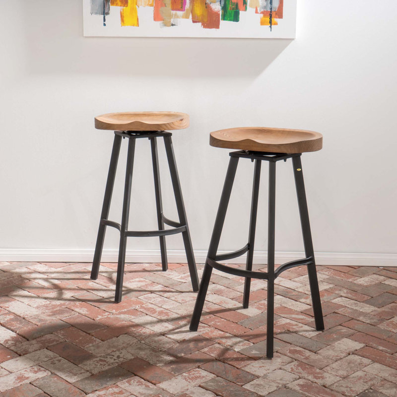 Ensemble de 2 tabourets pivotants avec repose-pieds MoernMétal