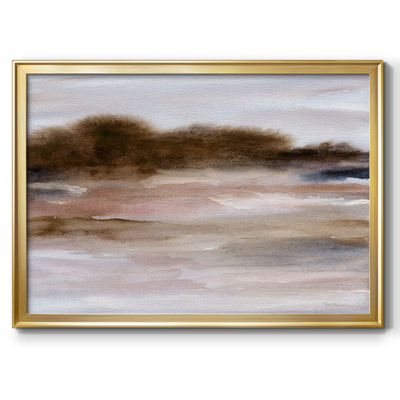 Autumnal Bay, toile tendue avec châssis encadré, H 30 po x l 44 po x P 1,5 po, Or