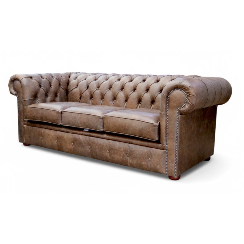 3 Seater Sofa, Cracked Wax Tobacco