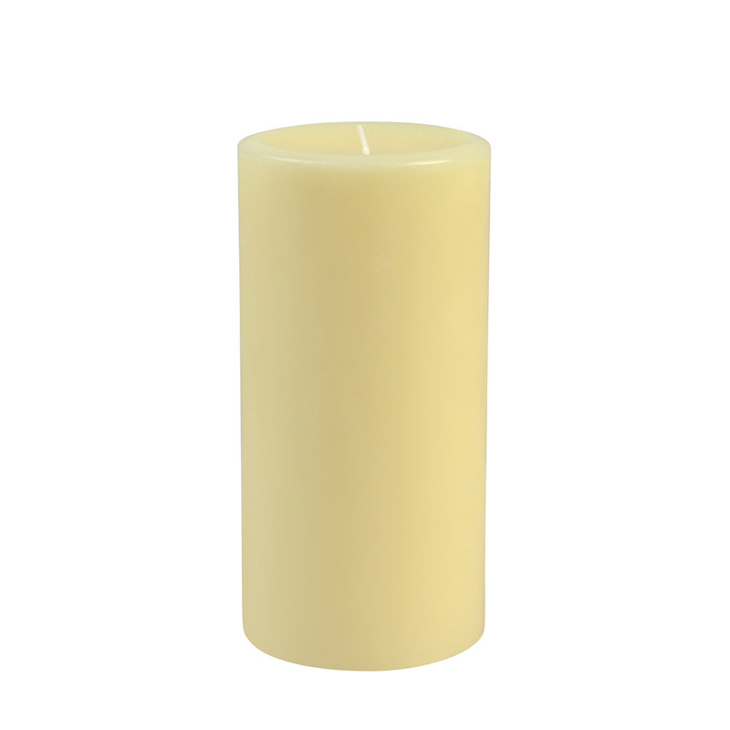 Bougie cylindrique sans parfum, H 6 po x l 3 po x P 3 po, Ivoire, 6