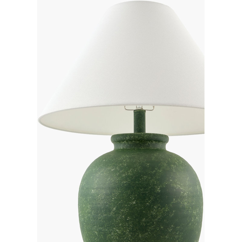 Lampe de table Alglom, Lin classique, Vert