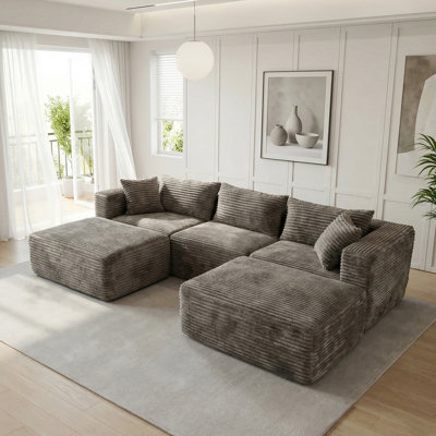111" U/L Shape Cloud Modular Sectional Sofas