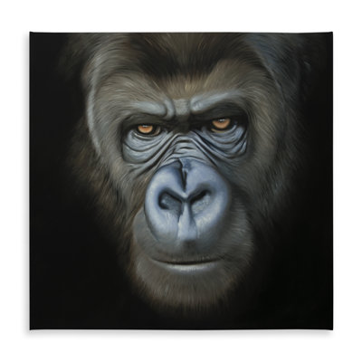 Gorilla Face Tablecloth - African Animals Brown Home Decor