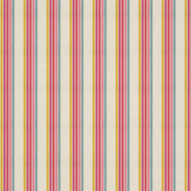 Helter Skelter Stripe Fabric, Cherry/Blossom/Pineapple/Sky