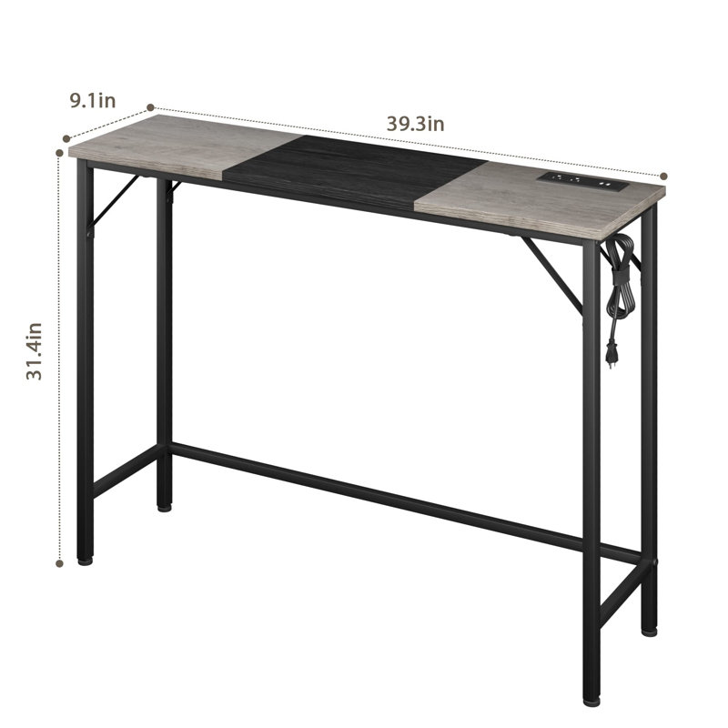 Console 39,3 po Hemerson, gris