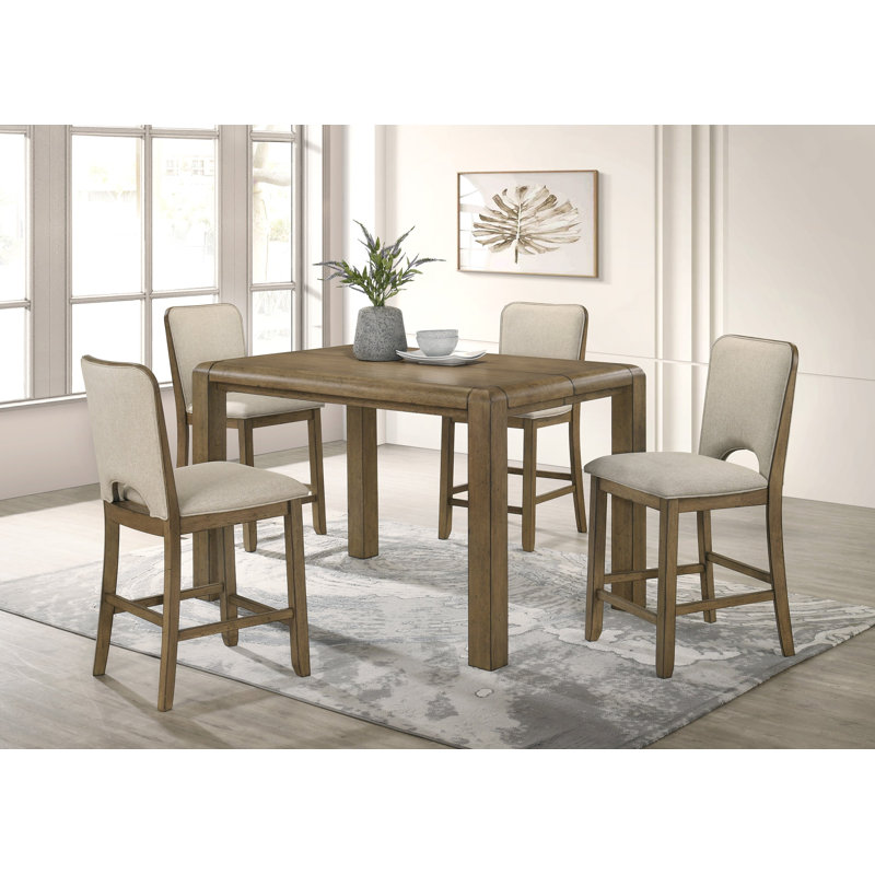Dining Set, 6 Pieces: Table, Bench, 4 Chairs