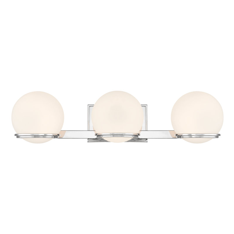 Ivy Bronx Condola Chrome With Etched Opal Led Vanity Light, 3
