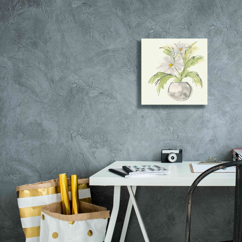«Plant Daisy II» par Chris Paschke, estampe numérique sur toile, H 12 po x l 12 po x P 0,75 po