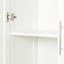 Armoire de cuisine et armoire 2 portes, 3 portes blanches, 4 espaces de rangement, surface lisse avec 2 portes et 3 cloisons, sections spacieuses, nettoyage facile