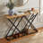 55" Industrial Console Table, Sturdy Solid Rust-Proof Metal Frame & Spacious Multi-Zone Storage Spaces, Scratch-Resistant Waterproof Finish, Fits Entryway, Living Room