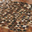Tapis brun / noir en cuir Patchwork-1842325202
